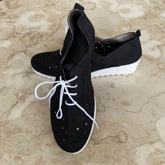 Flexx Run Crazy Too Leather Lace Up Wedge Shoes - Picture 2 of 10